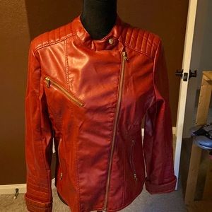 Red like leather jacket size Xl